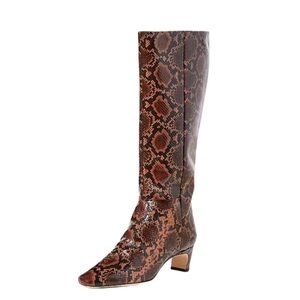 ANTONIO MELANI Brown Snakeskin Heeled Boots